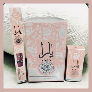 GIFTS!! YARA LIGHT PINK au de Parfum Spray BY LATTAFA BUNDLE